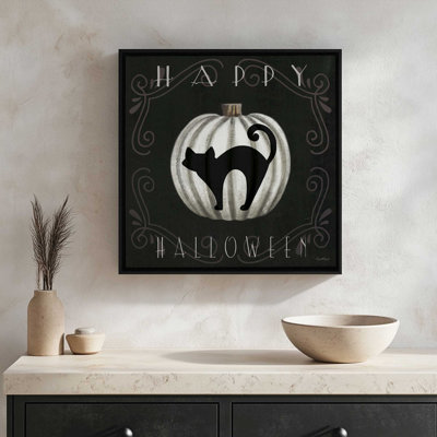 «Happy Halloween Black Cat» par Elizabeth Tyndall, reproduction d'art