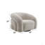 Fauteuil bouclé gris Irma avec pivot