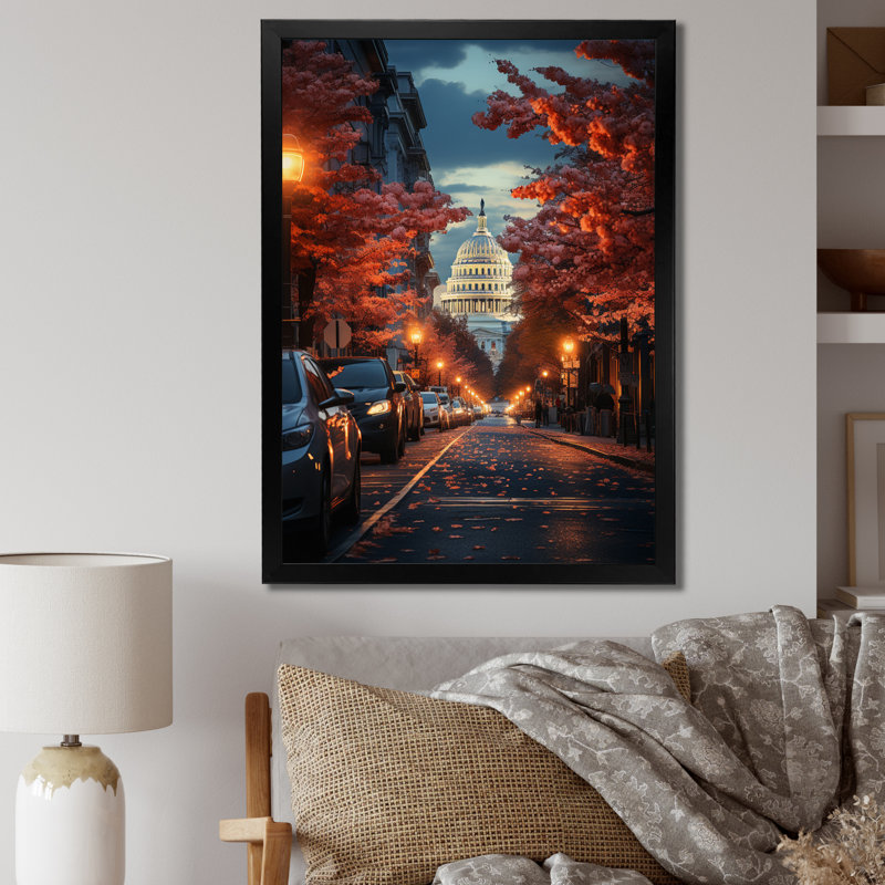 "District of Columbia Landscape III", reproduction d'art sur toile, Noir, H 40 po x l 30 po x P 1,5 po