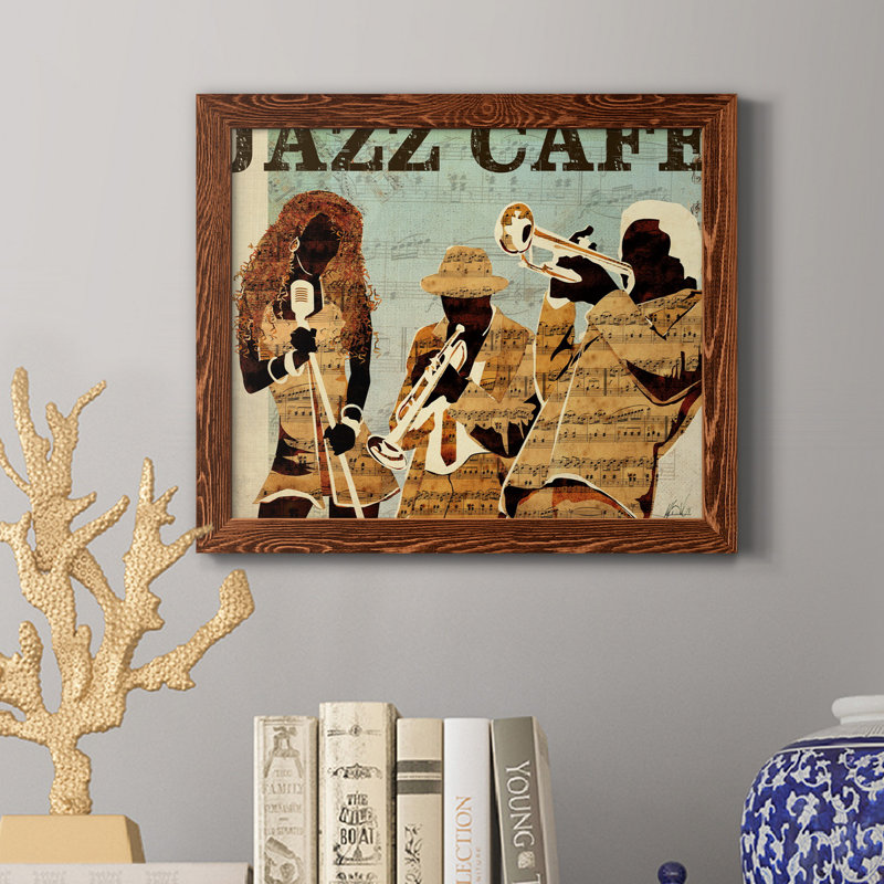 Jazz café - reproduction d'art sur toile, H 20 po x l 17 po x P 1,5 po, Érable