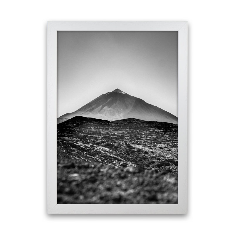 Teide Volcano by Victoria Frost - Print, White Framed, 34cm H x 25cm W x 3cm D