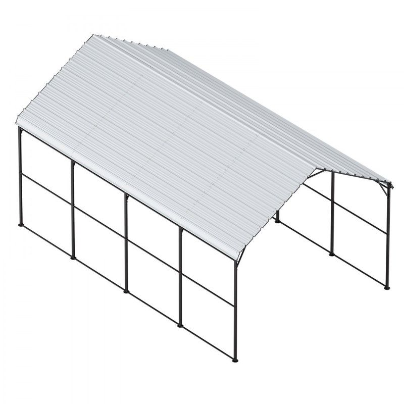 12' x 20' Metal Carport Heavy Duty Outdoor Car Shelter Garage for Boats
