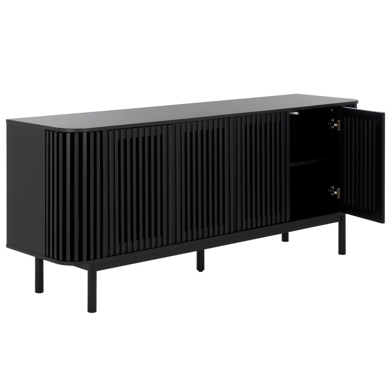 Buffet / meuble télé 4 portes Adiel, Noir