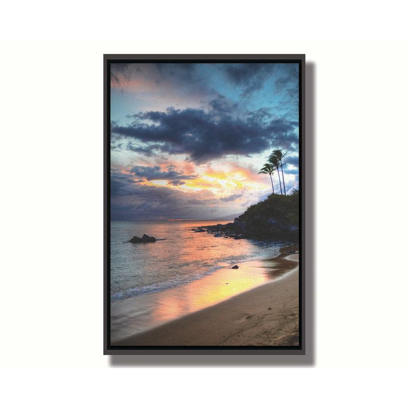 Kapalua Maui Sunset par Kelly Wade. Toile giclée sur toile avec cadre flottant, image, H 45 po x l 30 po, Toile tendue