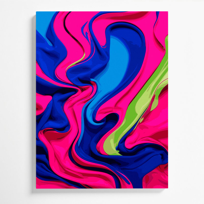 Art abstrait sur toile 57, H 30 po x l 20 po