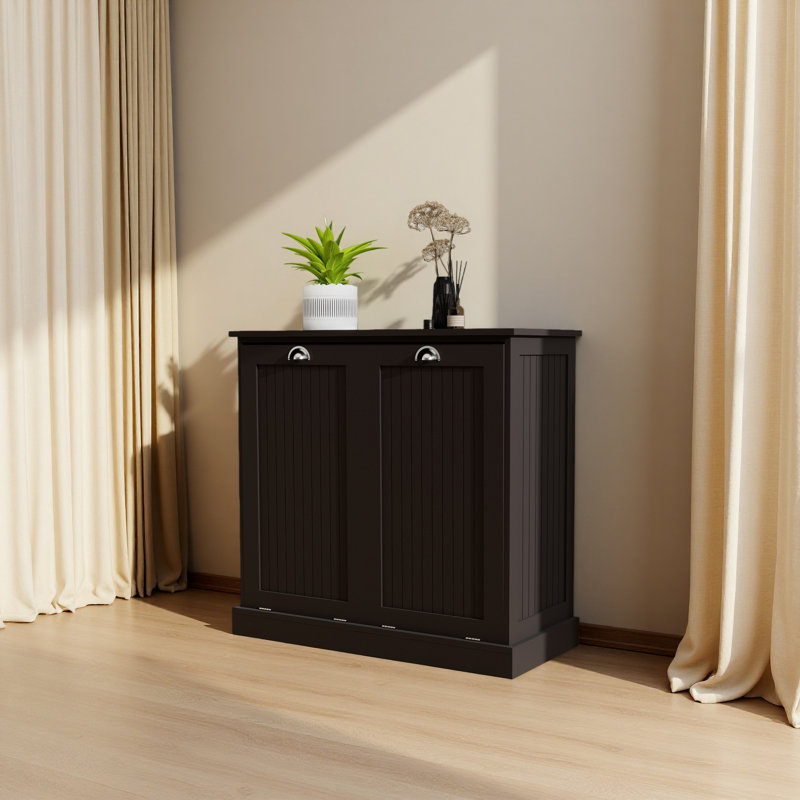 Two-Compartment Tilt-Out Laundry Sorter Cabinet