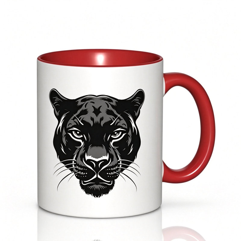 Ceramic Coffee Mug with Cute Cow (or other animal) Logo - Non-Slip Cup, Hot/Cold Beverage Compatible Tea & Milk Cup for Home.