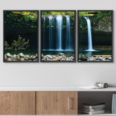 " Landscape Waterfall In The Forest " 3 - Pieces