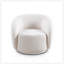Fauteuil d'appoint pivotant, fauteuil demi-tonneau rembourré en tissu Boucle pour le confort et le style dans les salons-130790430