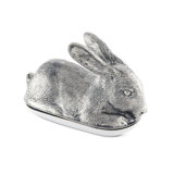 Morning Hunt Pewter Butter Dish