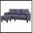 Polyester 100 % gris foncé est en rupture de stock