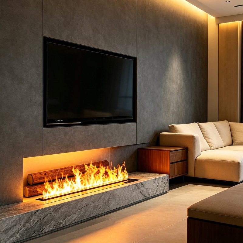 Humidificateur électrique pour foyer 70,87 po, H 6,3 po x l 70,87 po x P 9,45 po
