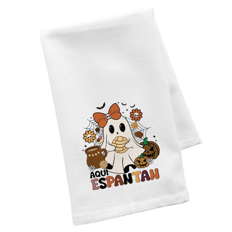Serviette de cuisine d'Halloween, débarbouillette en coton