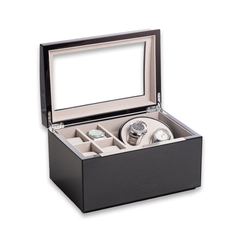 Wood Watch Box + Watch Winder