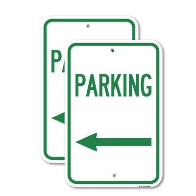 (Left Arrow) Aluminum Sign