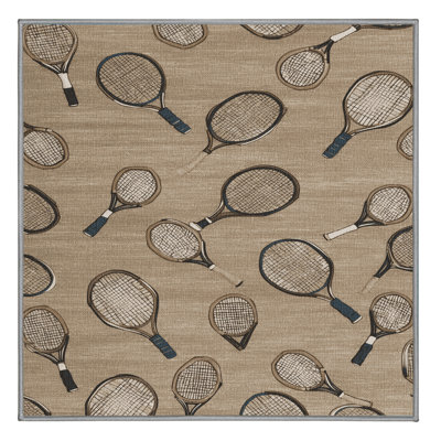 Washable Tennis rackets Sports Area Rug