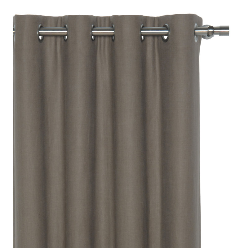 Breeze Pure Linen 100% Linen Room Darkening Curtain Single Panel, 96" W x 84" L, Clay