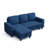 Sherry 81'' Upholstered L Shaped Modular Sectionals with Pull-out Sofa, Storage Chaise, USB Charging & Cup Holders-112963094-129533483