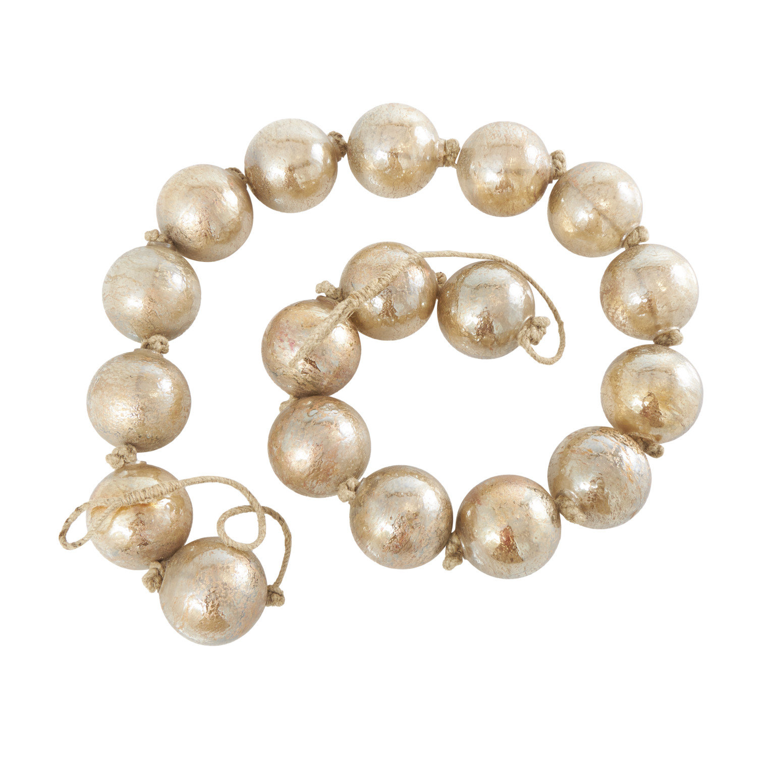 Pearl Glass Garland, 91" L, Brown