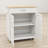Kitchen island rolling trolley cart with Adjustable Shelves and towel rack rubber wood table top-1072218692