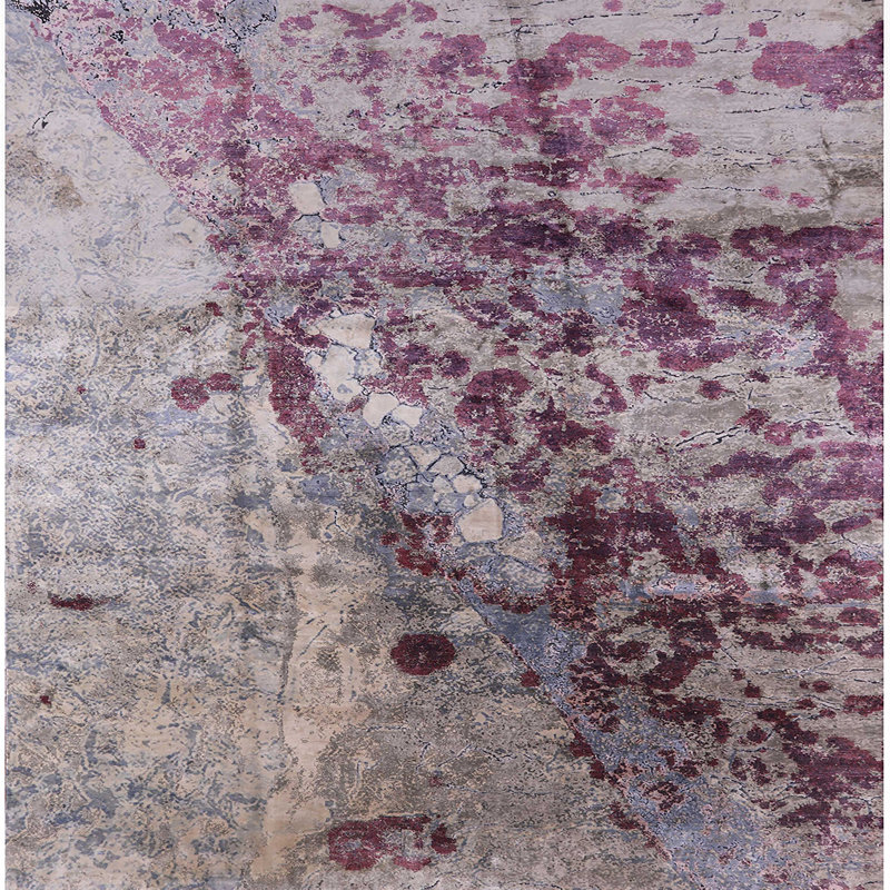 Tapis marocain tissé à la machine Hup, Carré 4 pi