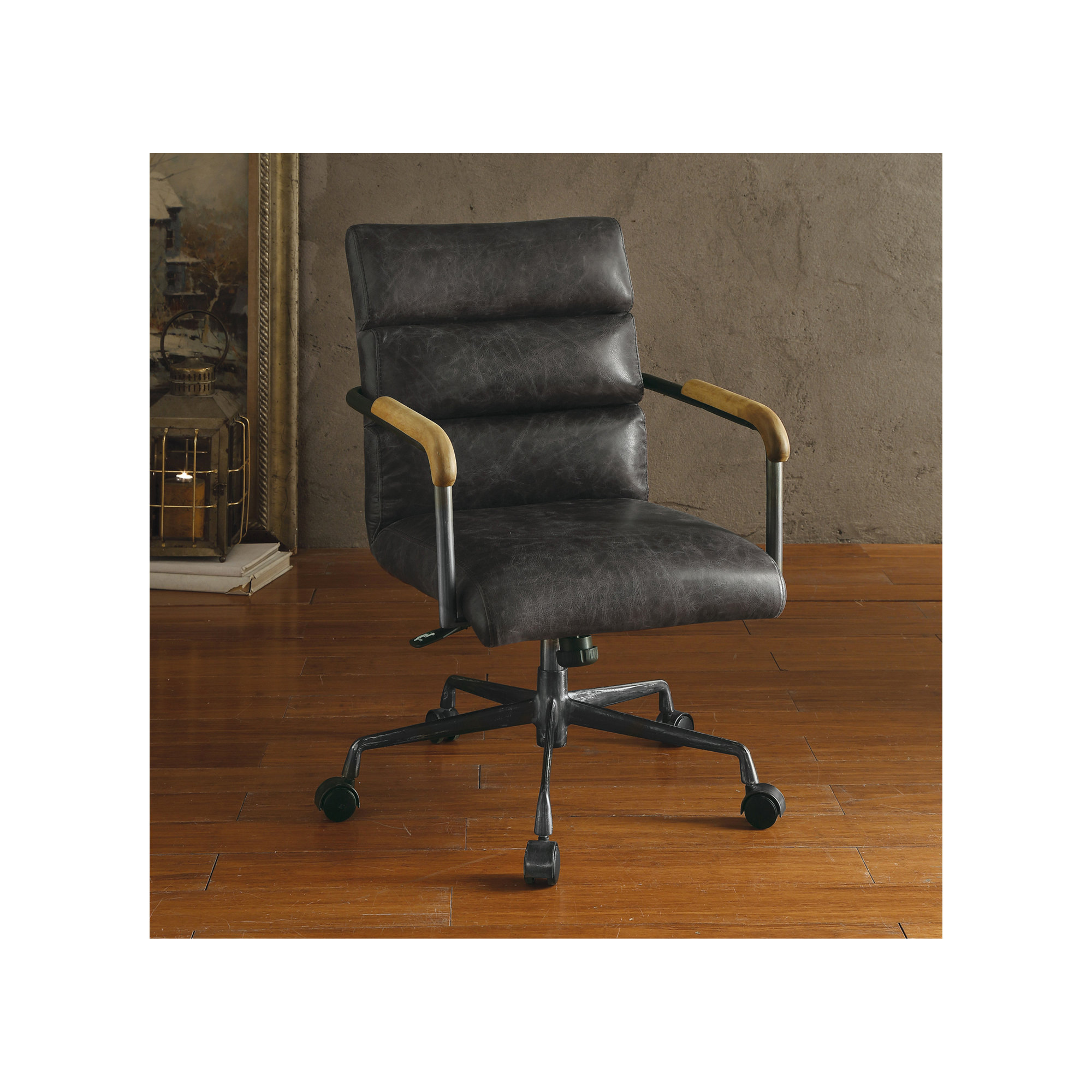 Springtown Swivel Office Chair, Slate