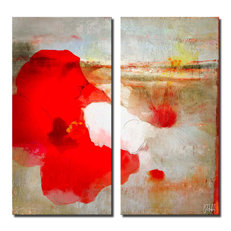 « painted pétales lxii », impression sur toile tendue 2 pièces, H 40 po x l 40 po x P 1,5 po
