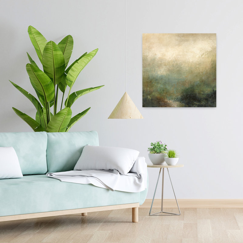 Forêt, paysage contemporain, art naturel, H 24 po x l 24 po