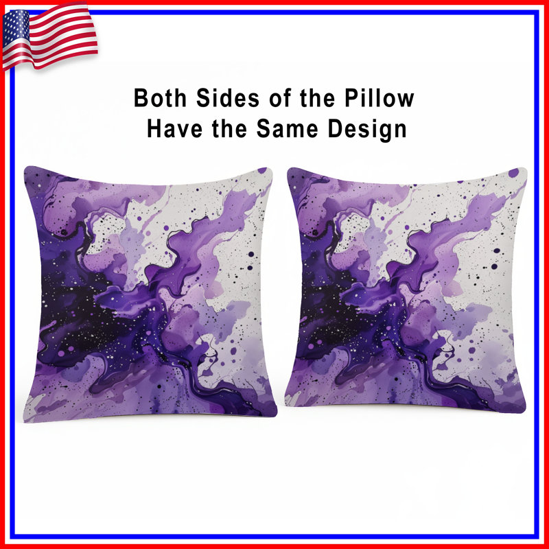 Coussin Mauve, 16 x 16 inches