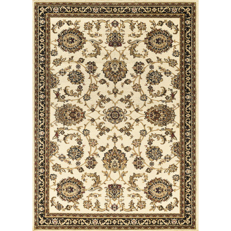 Tapis crème 5 pi 3 po X 7 po, style classique, polypropylène, motif pour un tapis au look intemporel, couleur, classique, motif intégral, espace confortable pour la maison