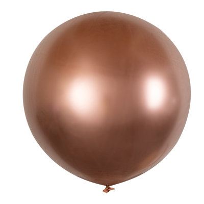 Restaurantware-Balloonify 36 Inch Jumbo Balloons, 10 Thick Balloons - Strong Latex, Fill With Helium Or Air, Metallic Rose Gold Giant Round Balloon, Decorations For Photo Shoot, Wedding, Or Party