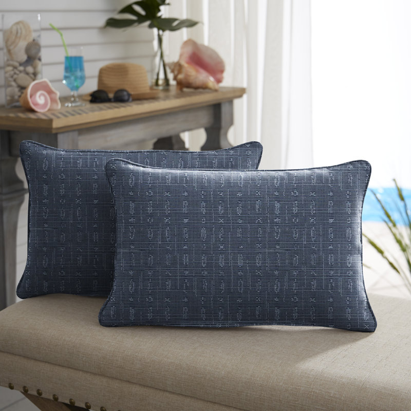 New Sunbrella 2023 Sunbrella® Lumbar Rectangular Indoor/Outdoor Pillow Cover & Insert, 13" x 20"