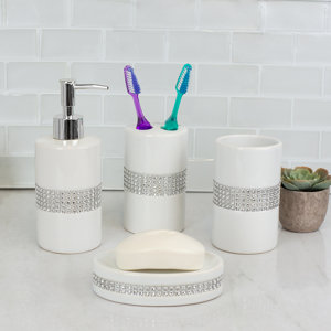 Tristen Luxury 4 Piece Bathroom Accessory Set