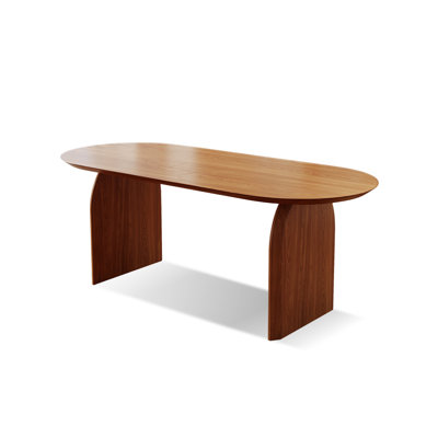 Brown Oval Solid Wood Butterfly Leaf Dining Table by Cozynest