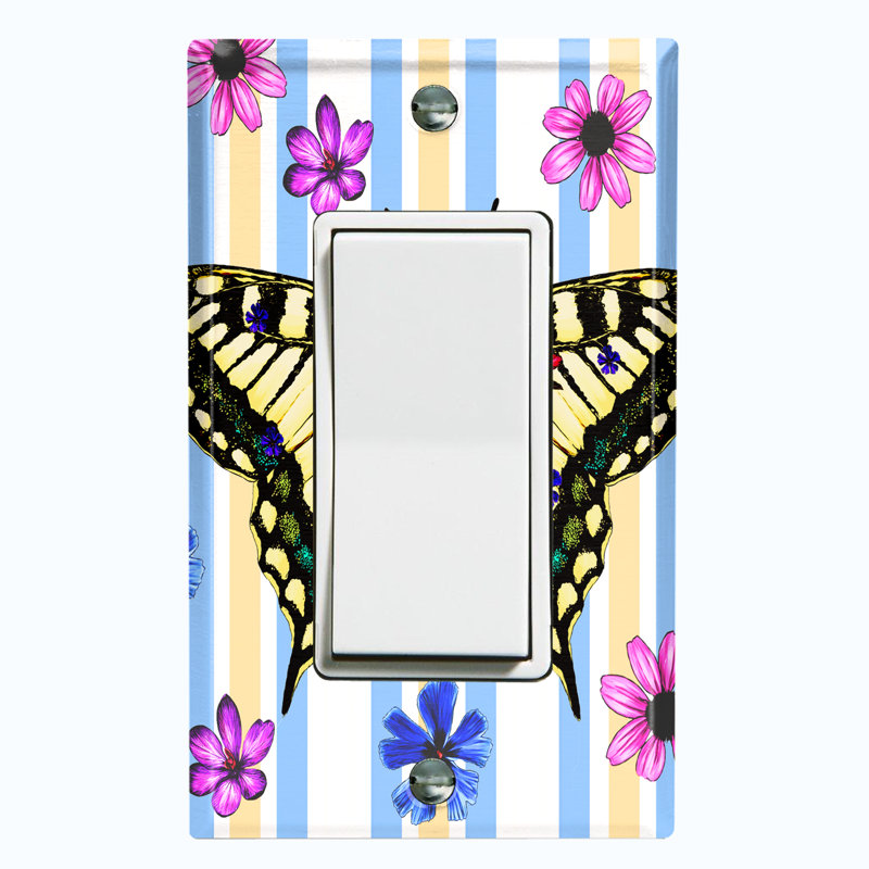 Patterned 1 - Gang Toggle Light Switch Standard Wall Plate