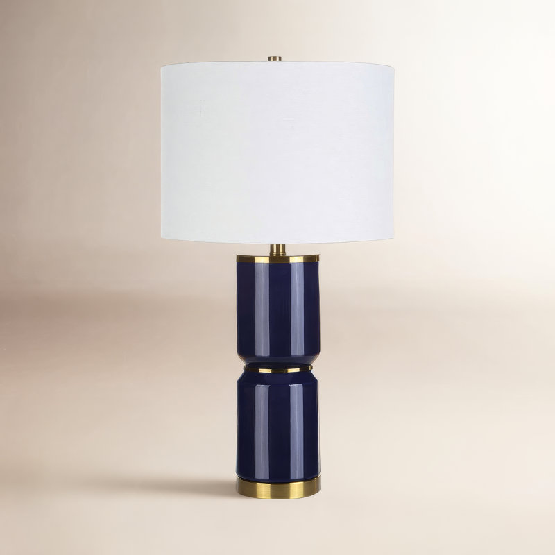 Lampe Jensi, Bleu royal / or antique