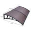 Winado Polycarbonate Gray Cover Door and Window Awning-94004692
