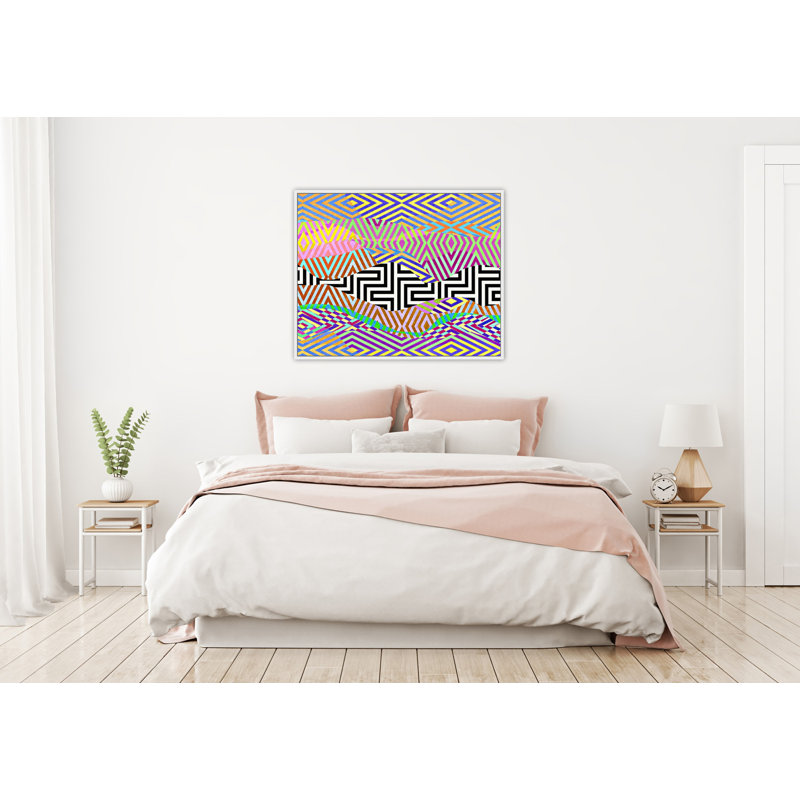 " Echo Chamber " Painting Print, 32" H x 42" W x 2" D, White
