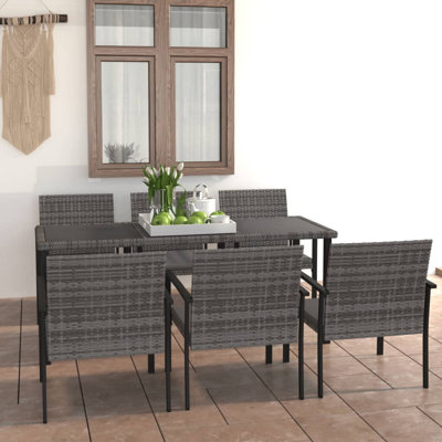 Ensemble repas pour 6 personnes avec coussins Jantz