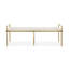 Banc d'appoint rembourré en métal martelé 59,5 po Zayen-125907580