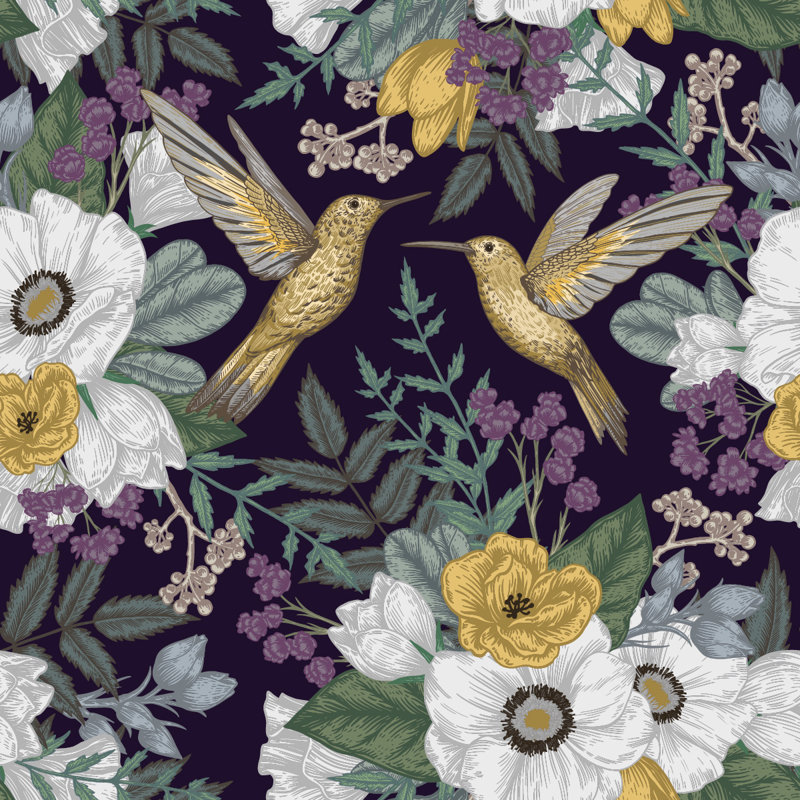 Floral Tile, 2.08' W x 10.42' L