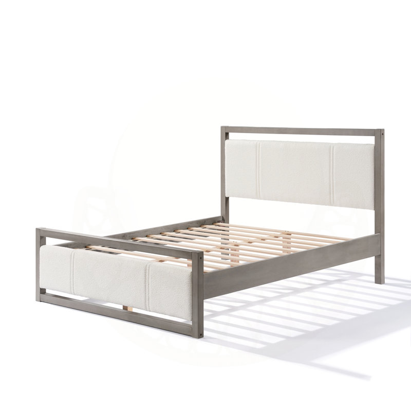 Luxueuse reine Mosman avec tête de lit en tissu doux et fabrication en bois robuste