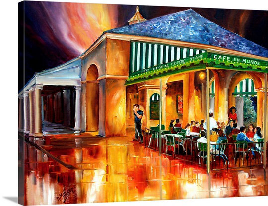 «Dacian Cafe du Monde» par Diane Millsap, reproduction d'art sur toile