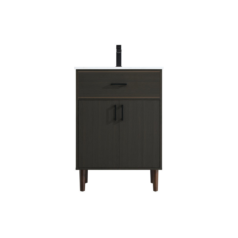 Chandler 24 inch Single Bathroom Vanity, Mocha Brown