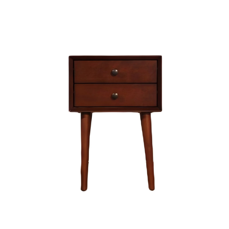 Nightstand With 2-Drawers, Walnut