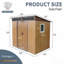 Remise de rangement extérieure en métal 6 pi x 5 pi avec fenêtre et plaque transparente-124152510