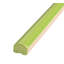 Twist 11.8" x 0.5" Glossy Ceramic Quarter Round Tile Trim in Green