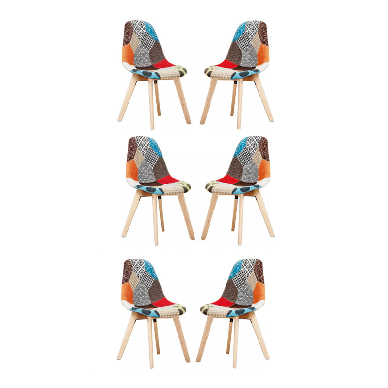 Greenwich Side Chair in Red/Blue