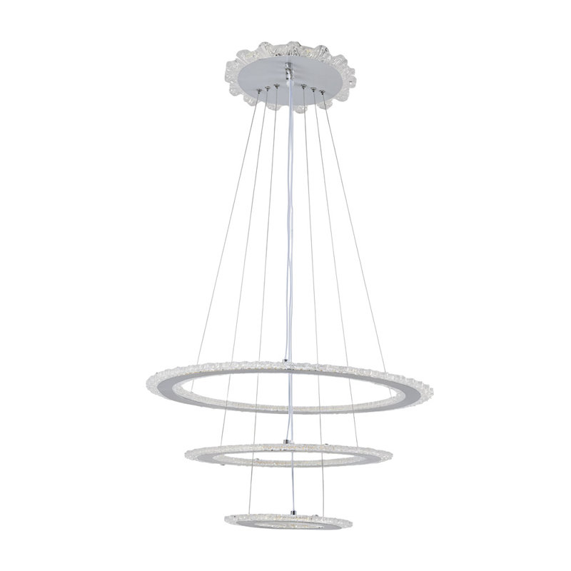 3 - Light Natural LED Dome Pendant