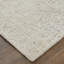 Tapis abstrait en viscose tissé à la main en ivoire-848784145